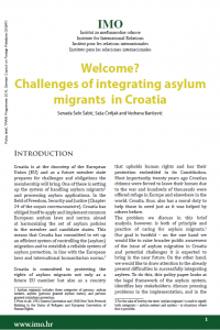 Challenges of integrating asylum migrants in Croatia