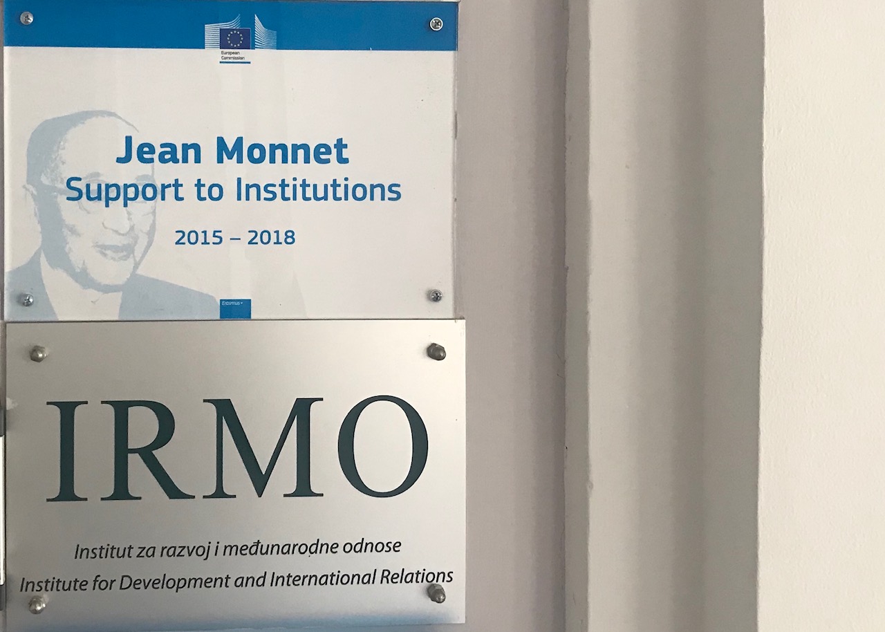 Jean Monnet label signifying quality in European integration studies awarded to IRMO