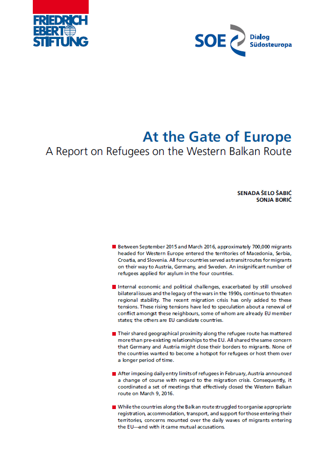 Studija 'At the Gate of Europe: a Report on Refugees on the Western Balkan Route'