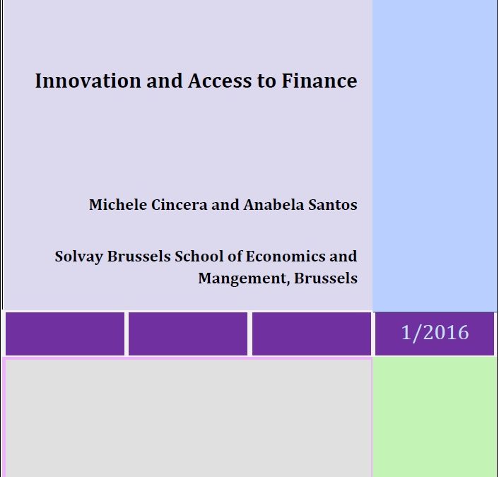 IRMO Occasional Papers “Innovation and Access to Finance”