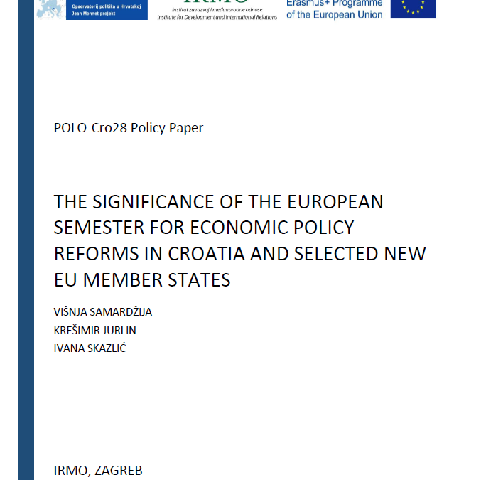 Policy paper “The significance of the European semester for economic policy reforms in Croatia andselected new EU member states”
