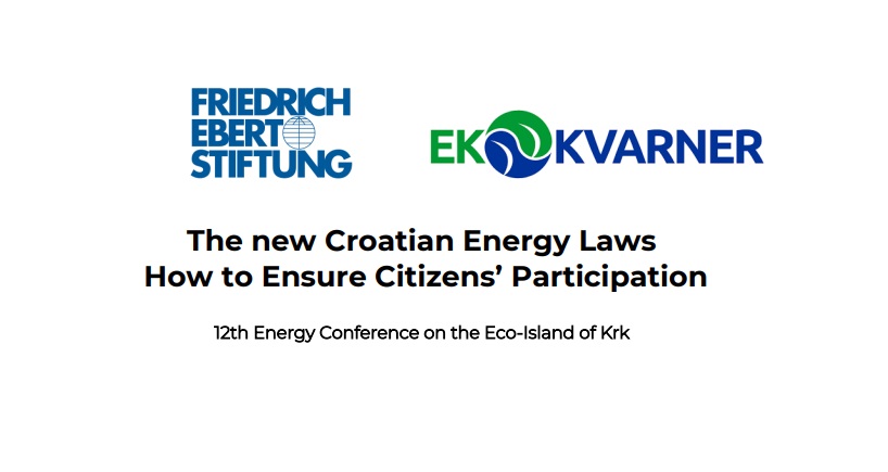 Conference”The new Croatian Energy Laws How to Ensure Citizens’ Participation”