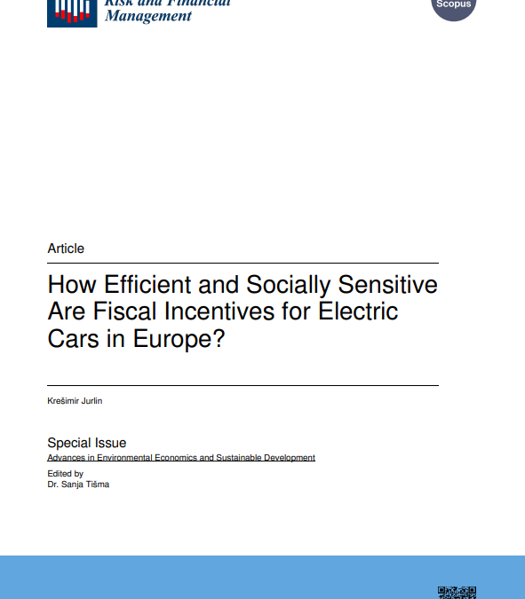 Scientific article “How Efficient and Socially Sensitive Are Fiscal Incentives for Electric Cars in Europe?”