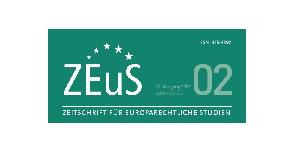 Sandro Knezović published an article in an academic journal The Zeitschrift für Europarechtliche Studien (ZEuS)