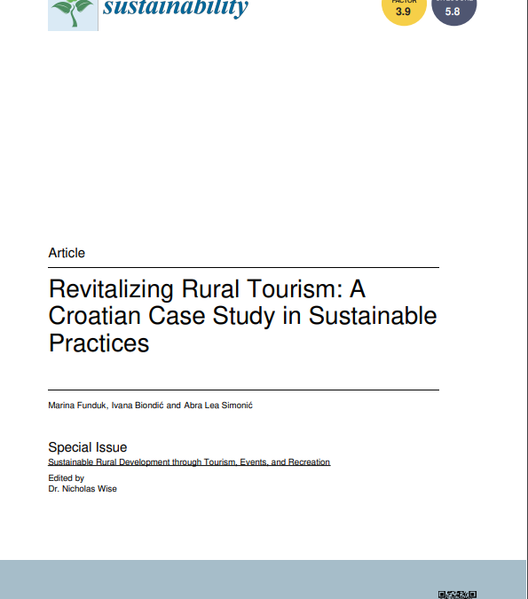 Article ‘Revitalizing Rural Tourism: A Croatian Case Study in Sustainable Practices’