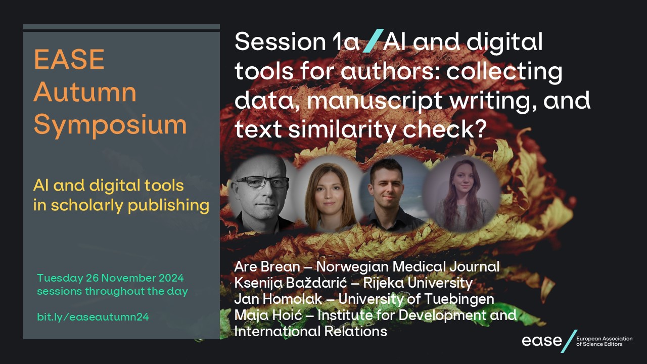 IRMO at EASE Autumn Symposium 2024: Artificial Intelligence in Scientific Publishing