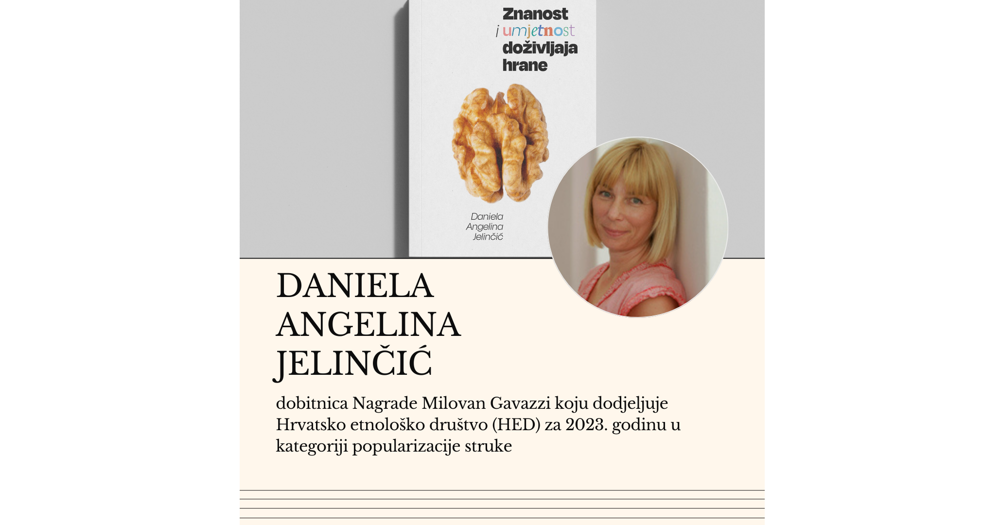 IRMO researcher awarded by the Croatian Ethnological Society with the Milovan Gavazzi Award for 2023 in the category of popularization of the profession