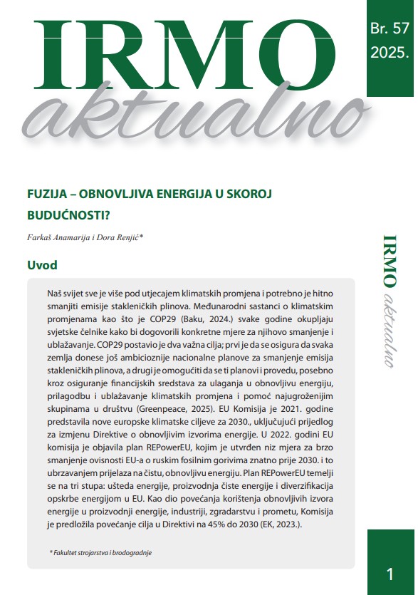 IRMO aktualno: Fusion – Renewable Energy in the Near Future?