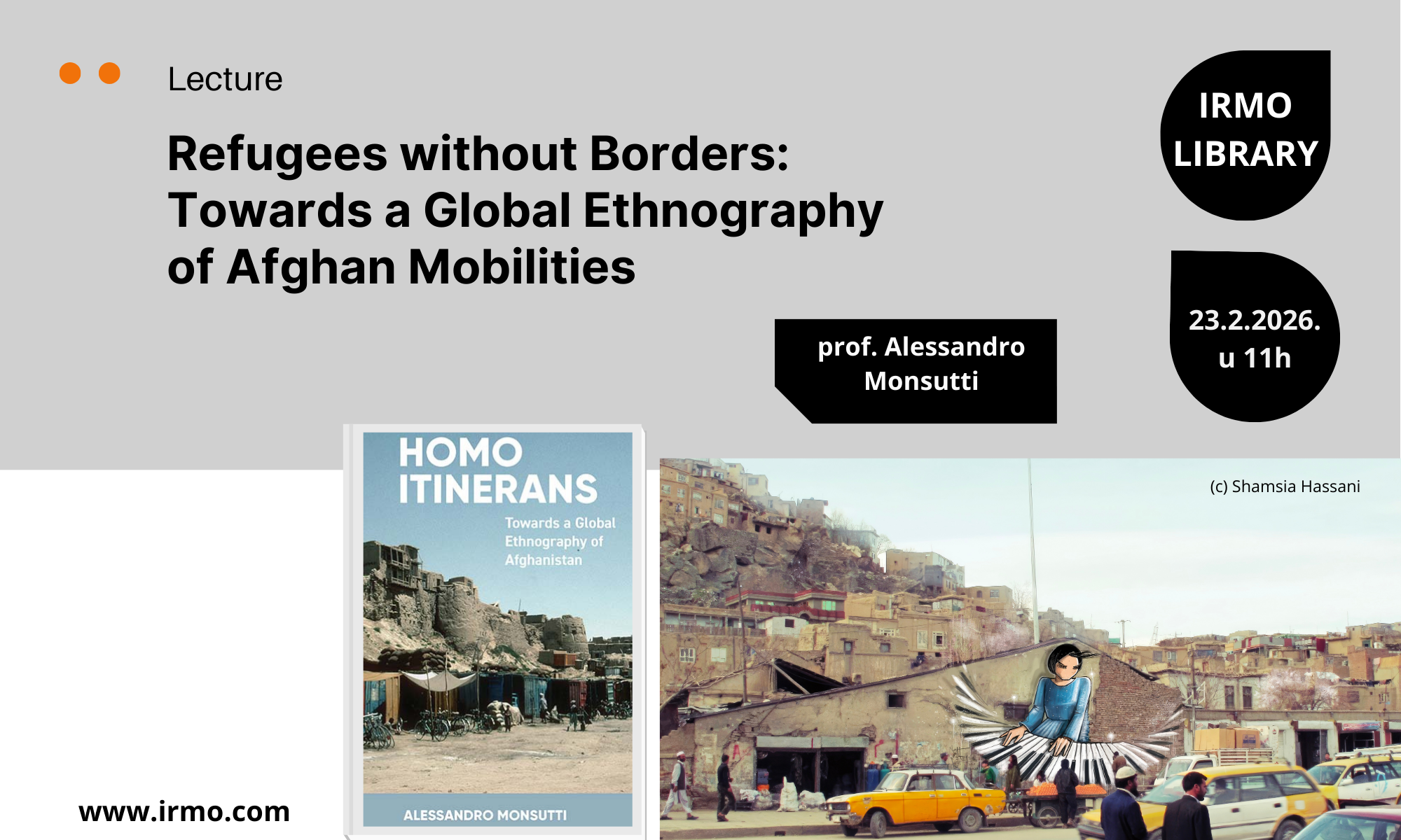 Invitation to Alessandro Monsutti’s Talk: Refugees without Borders: Towards a Global Ethnography of Afghan Mobilities