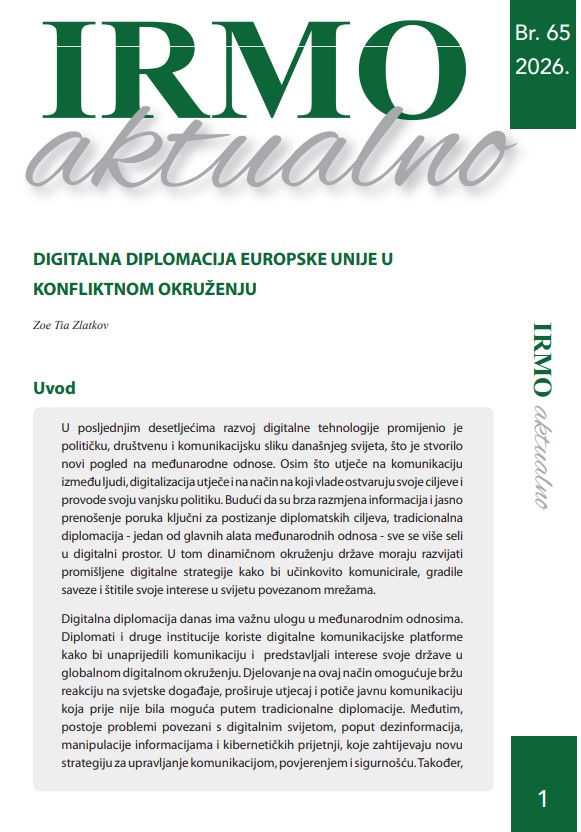 IRMO aktualno ”Digitalna diplomacija Europske unije u konfliktnom okruženju”