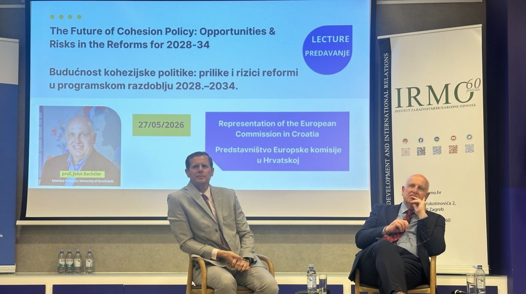 Održano predavanje prof. Johna Bachtlera – Budućnost kohezijske politike: prilike i rizici reformi u programskom razdoblju 2028. – 2034.