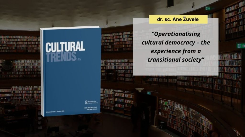 Article published by Dr Ana Žuvela in Cultural Trends