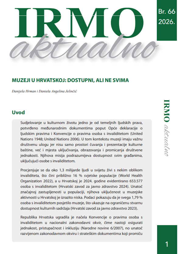 IRMO aktualno “Museums in Croatia: accessible, but not for everyone”