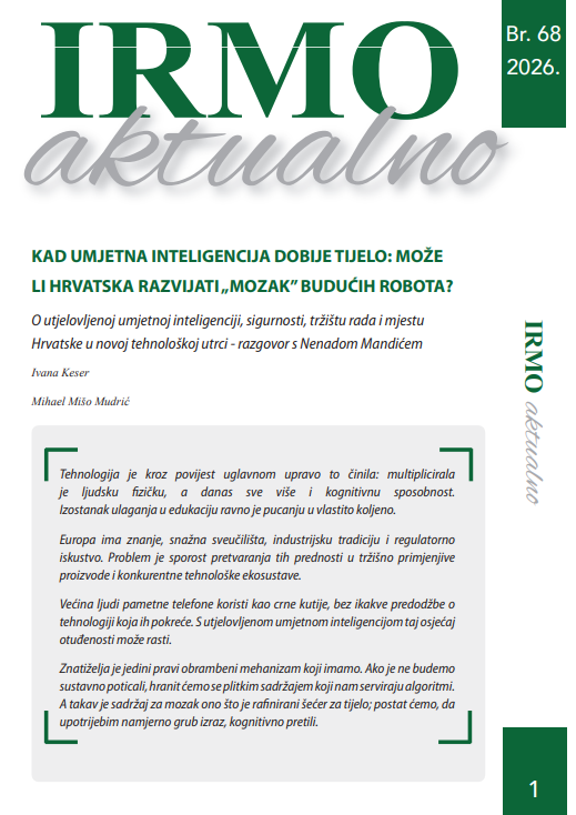 IRMO aktualno “When Artificial Intelligence Gets a Body: Can Croatia Develop the ‘Brain’ of Future Robots?”
