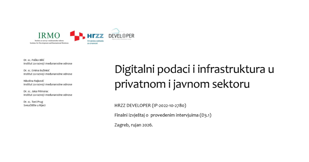 Objavljen finalni izvještaj o provedenim intervjuima na projektu DEVELOPER